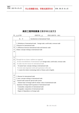 国际贸易重要概念