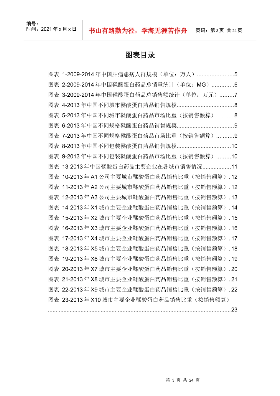 X年鞣酸蛋白药品销售数据市场调研报告_第3页