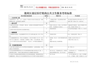 徽州区基层医疗机构公共卫生服务考核标准
