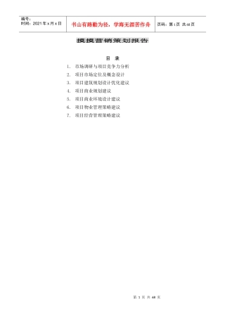 商业销售策划案全套