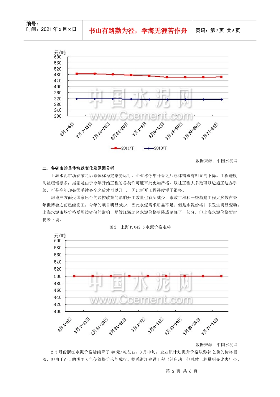 XXXX年2-3月华东水泥市场分析_第2页