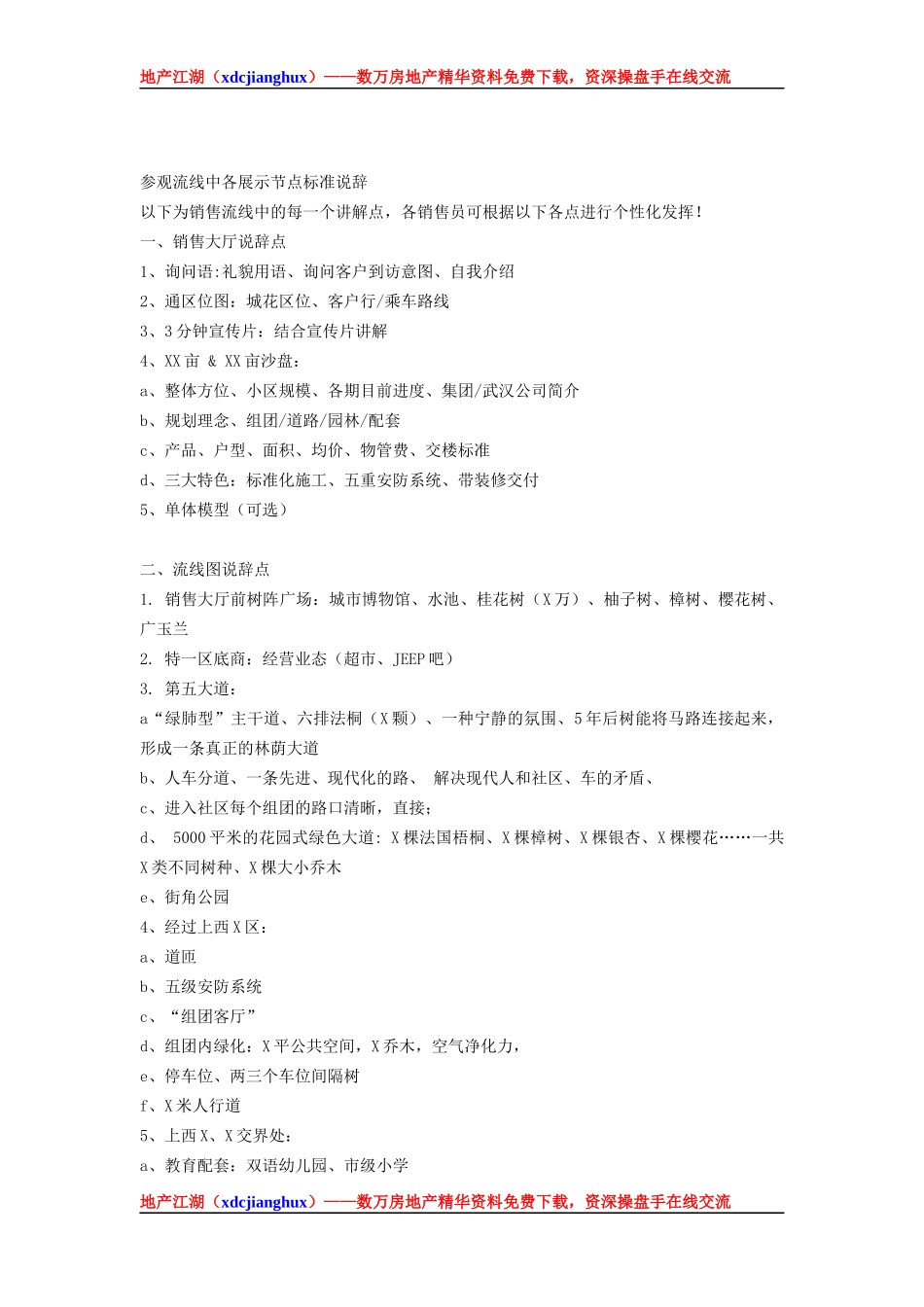 全面的房地产销售说辞管理汇总_第1页