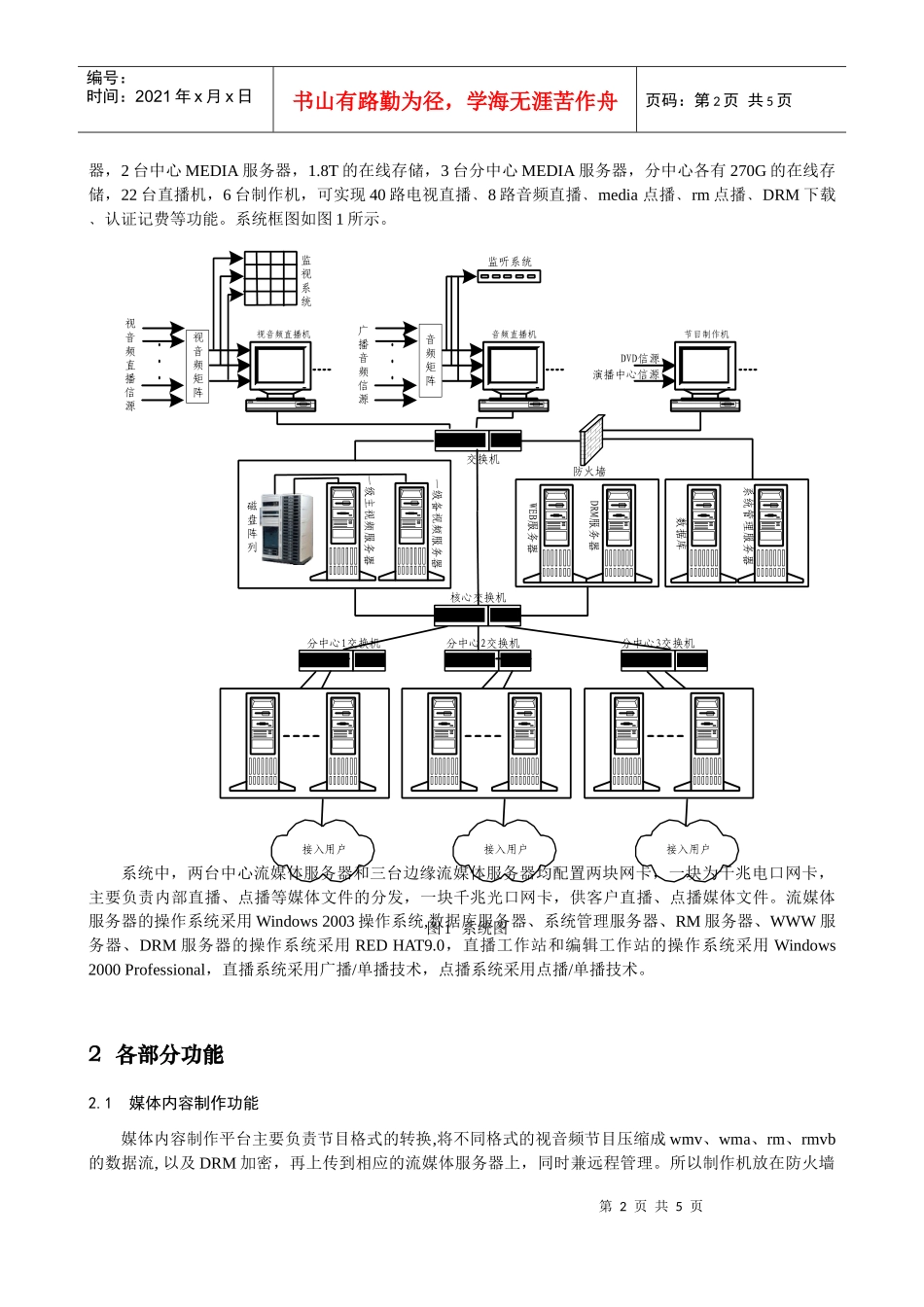 南京广电宽带城域网流媒体平台的建设_第2页