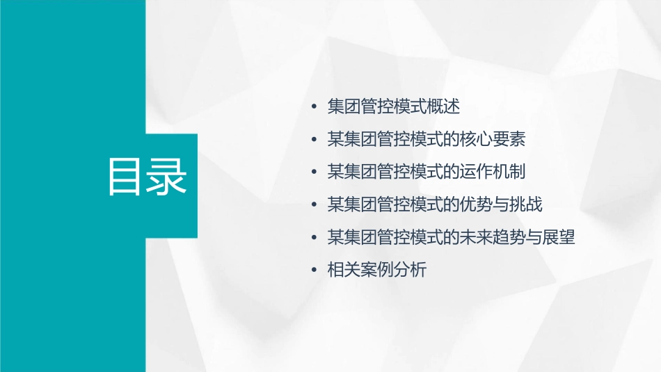 某集团管控模式的基本观点课件_第2页