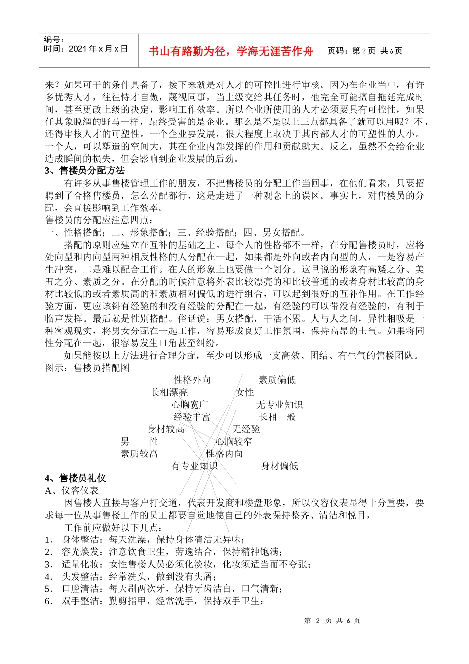 房产销售队伍的组织原则及基础接待标准_第2页