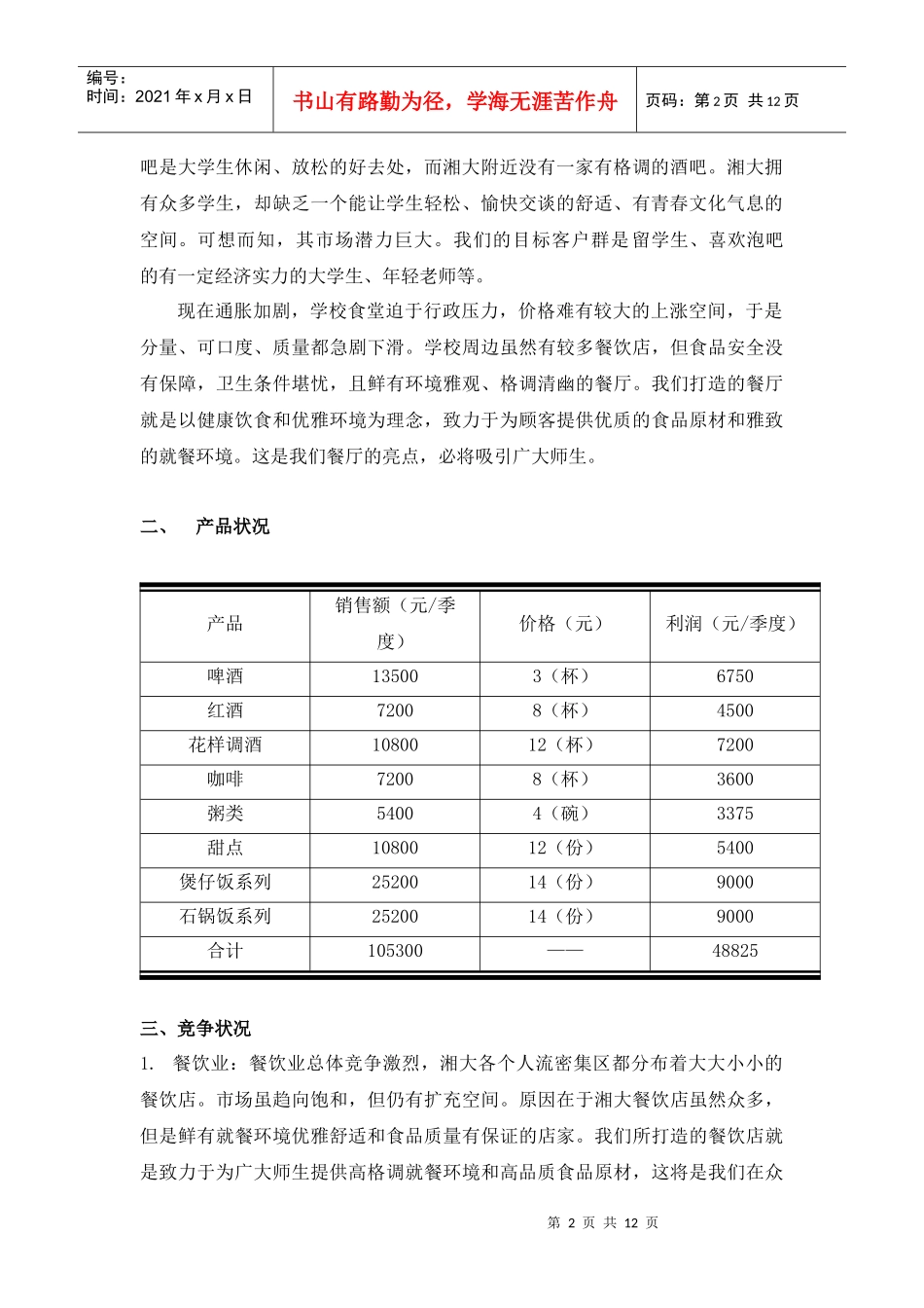 校园清吧营销策划书_第2页