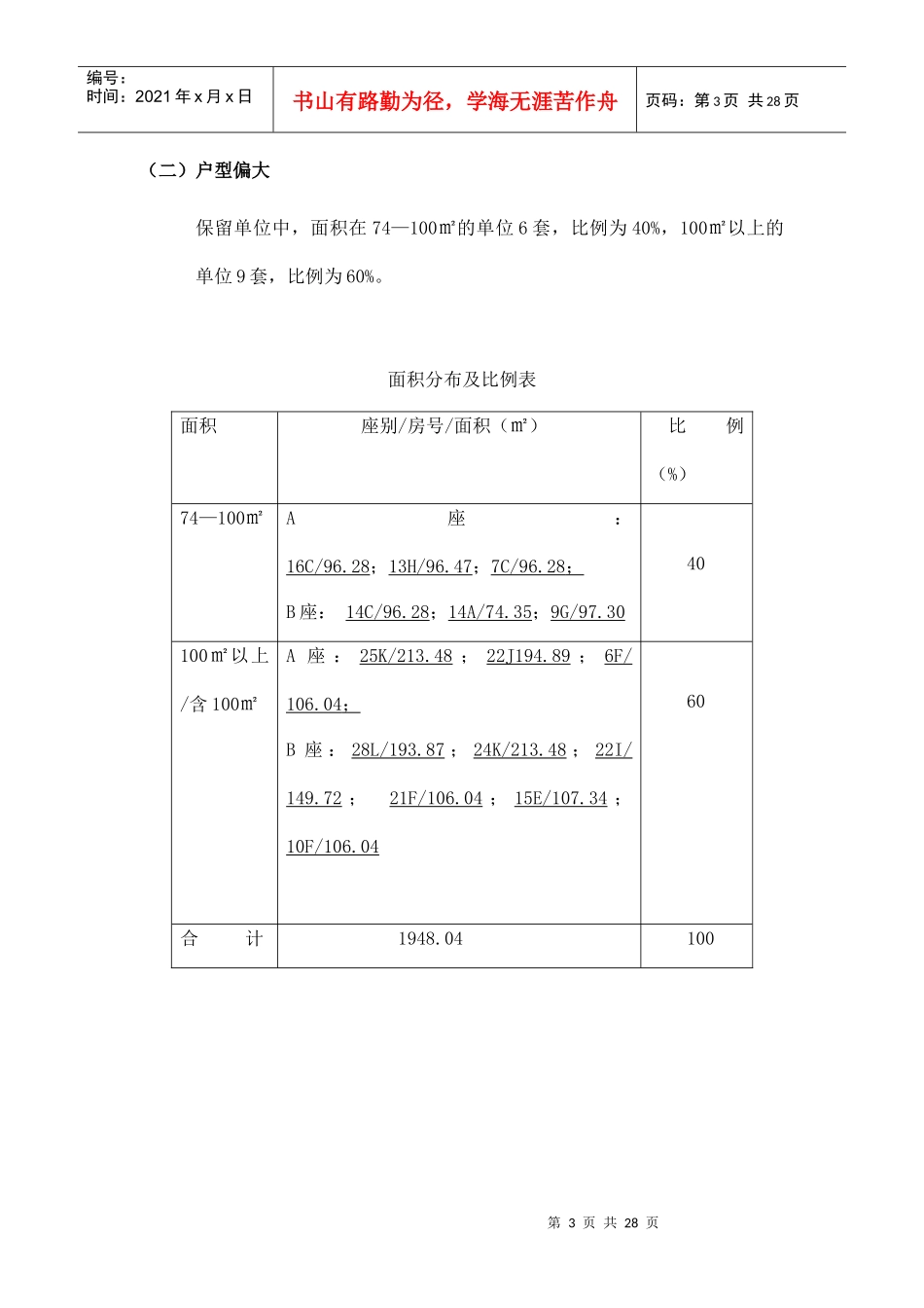 深圳某尾盘营销建议书_第3页