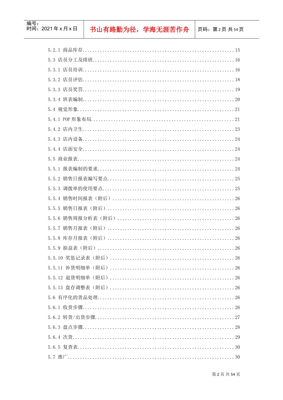 某某品牌店长工作手册_第2页