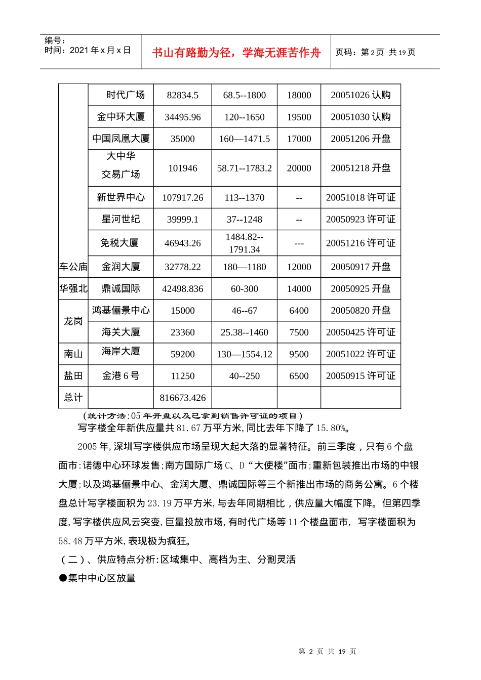 深圳商用物业市场分析报告_第2页