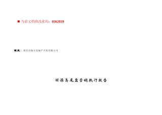 房地产项目尾盘营销执行报告分析