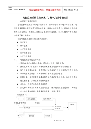 电视监控系统简介
