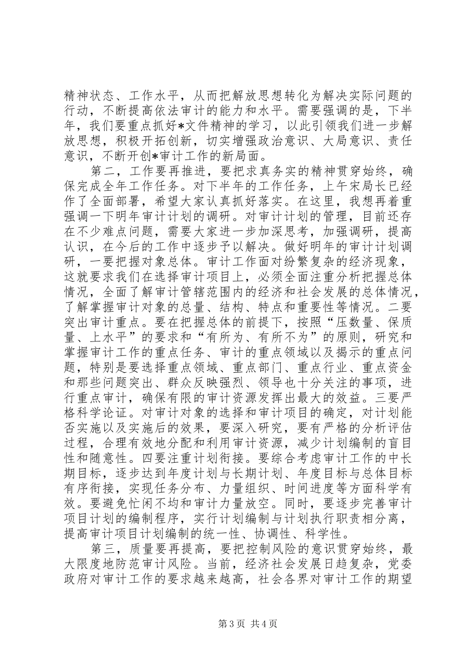 审计局工作总结讲话_第3页