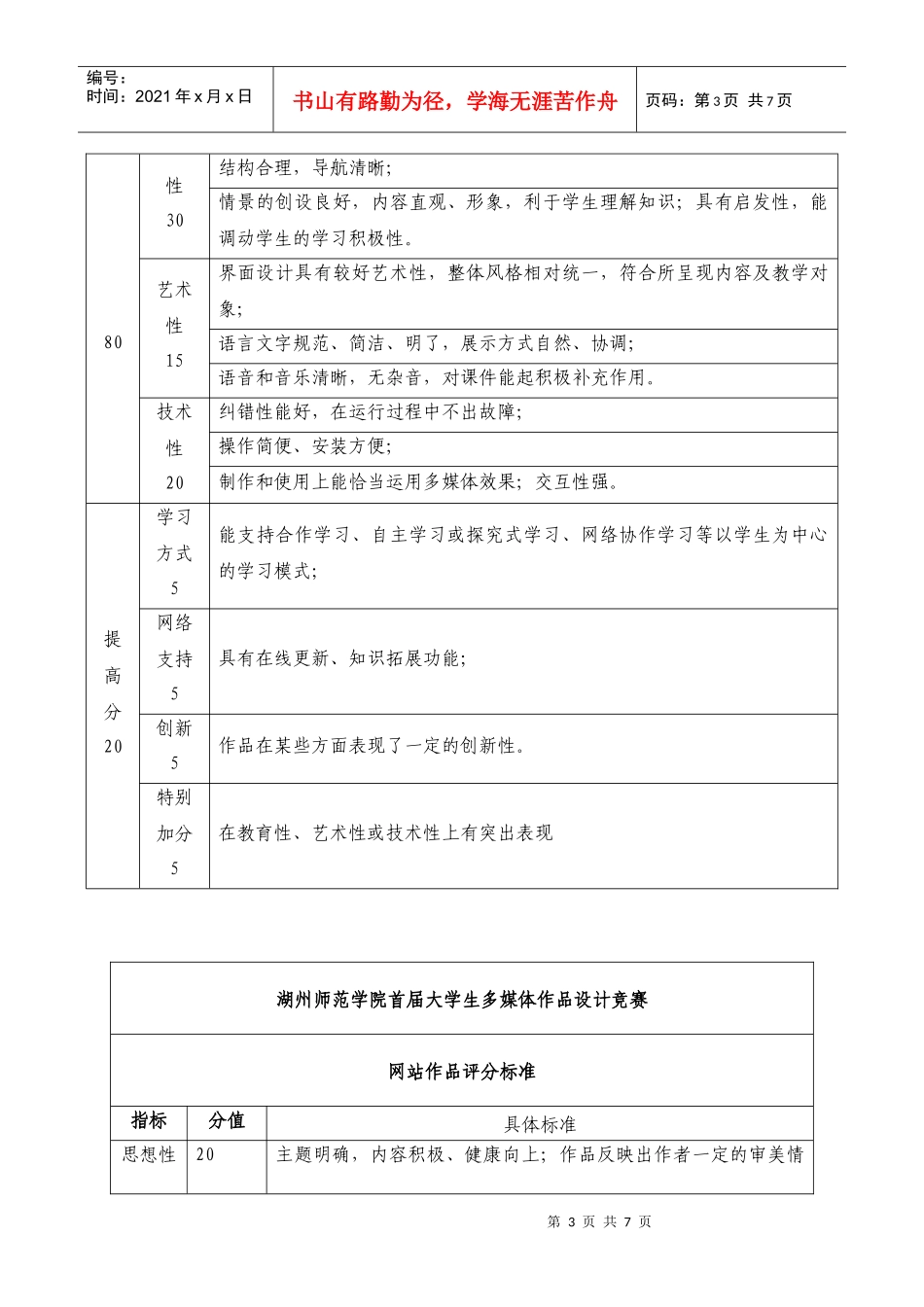 湖州师范学院第二届大学生多媒体作品设计竞赛决赛方案doc-_第3页