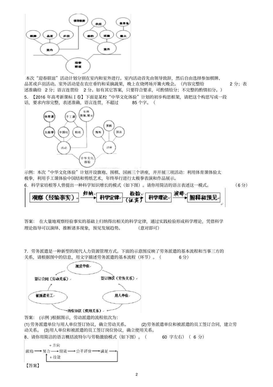 (完整版)2018高三语文流程图试题带答案_第2页