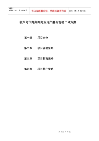 某商业地产项目营销策略doc39