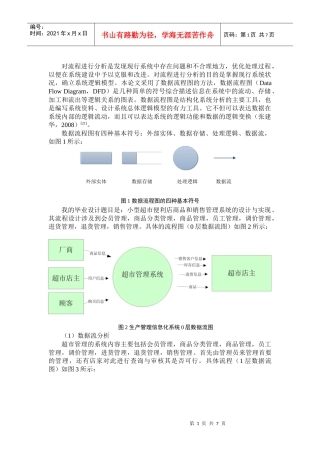 超市管理数据流图报告样本