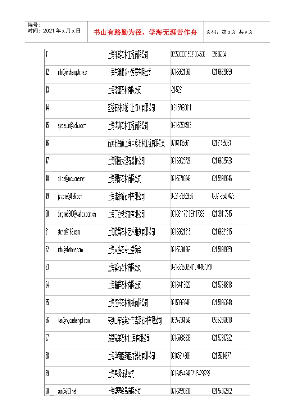 石材协会客户资料_第3页