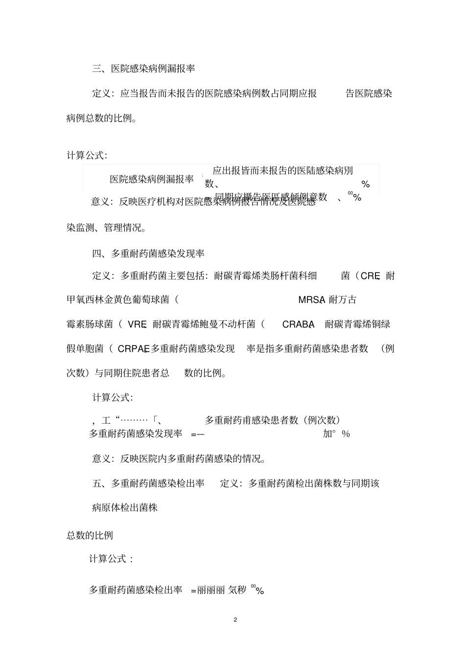 医院感染管理质量控制指标[2016版]_第2页