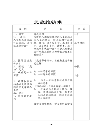 无敌推销术（DOC 20页）