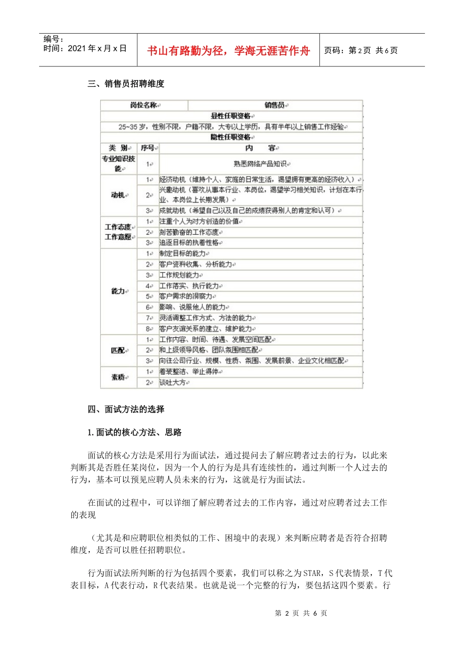 销售员招聘的面试经_第2页