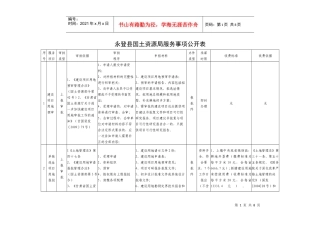 永登县国土资源局服务事项公开表