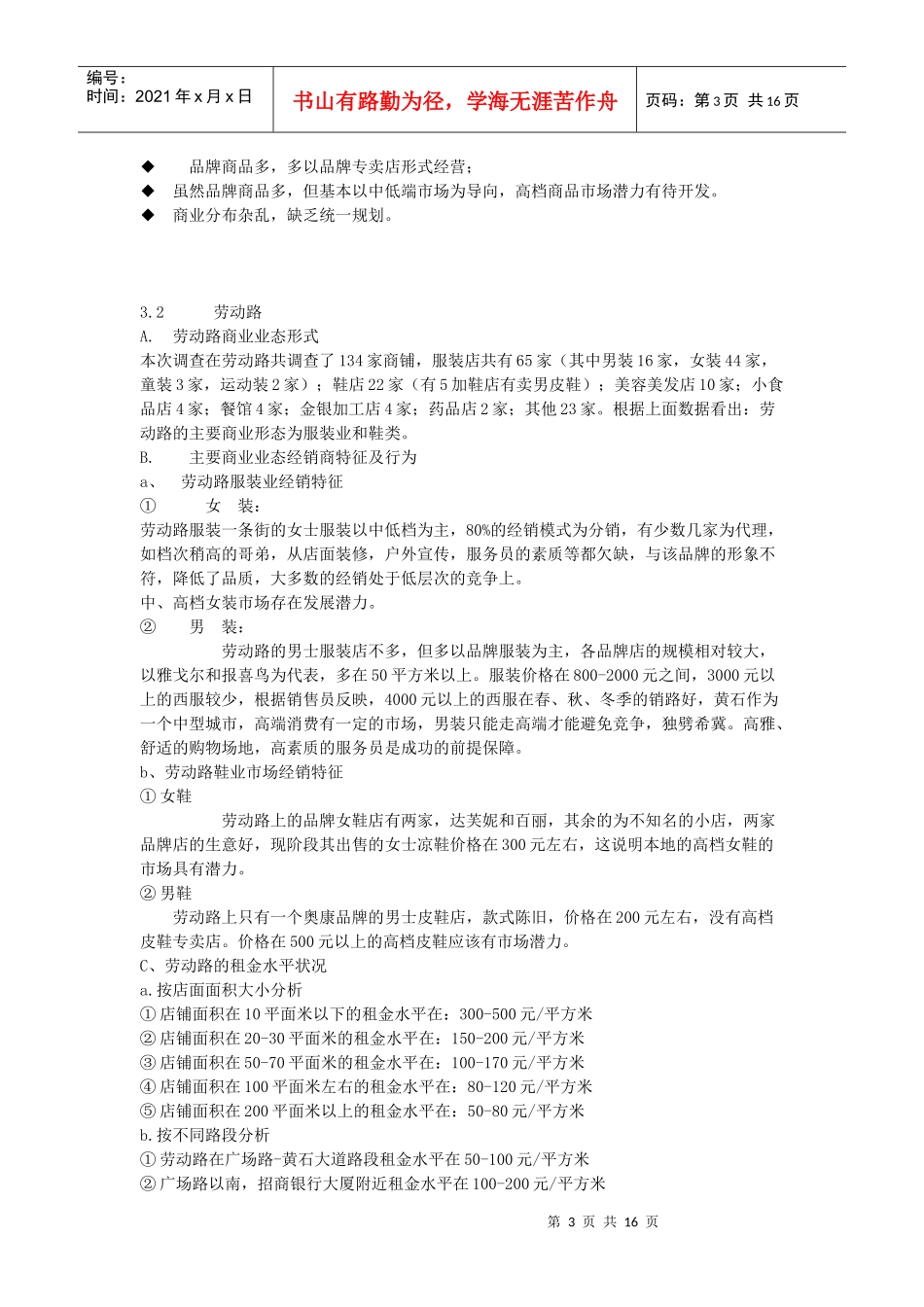 湖北黄石第一商圈市场分析_第3页