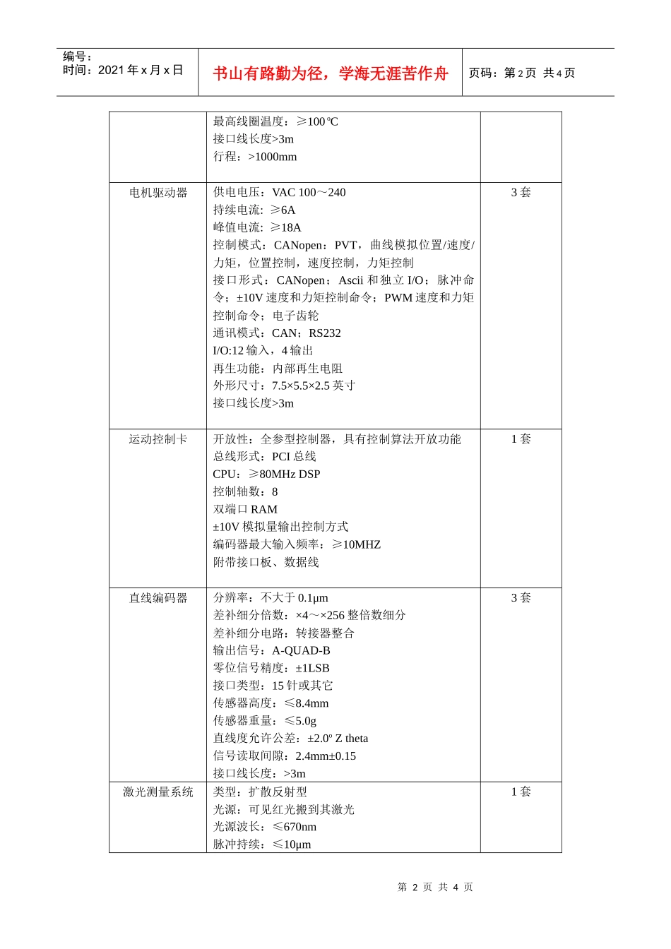 第一包直线电机高性能运动平台功能部件(进口部分)_第2页