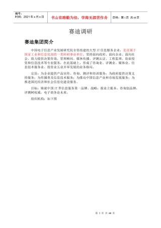 赛迪集团业务总览