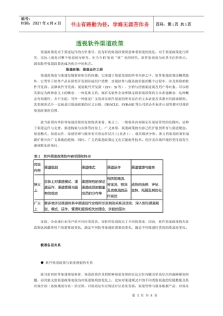 透视软件渠道政策