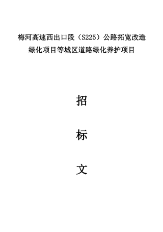 梅河高速西出口段(S225)公路拓宽改造