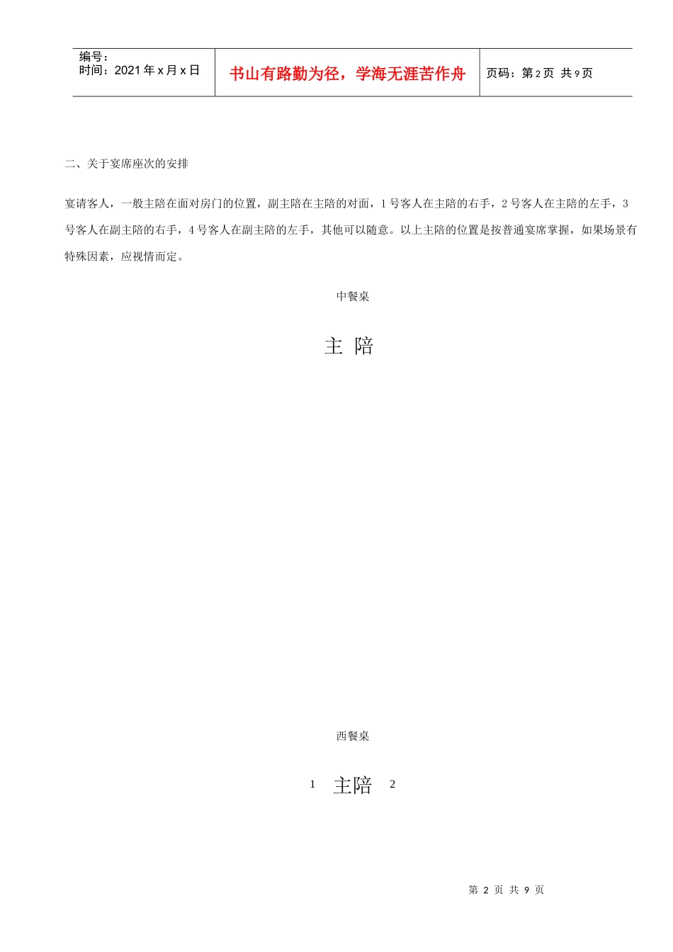 接待工作常识(座次[1]_第2页
