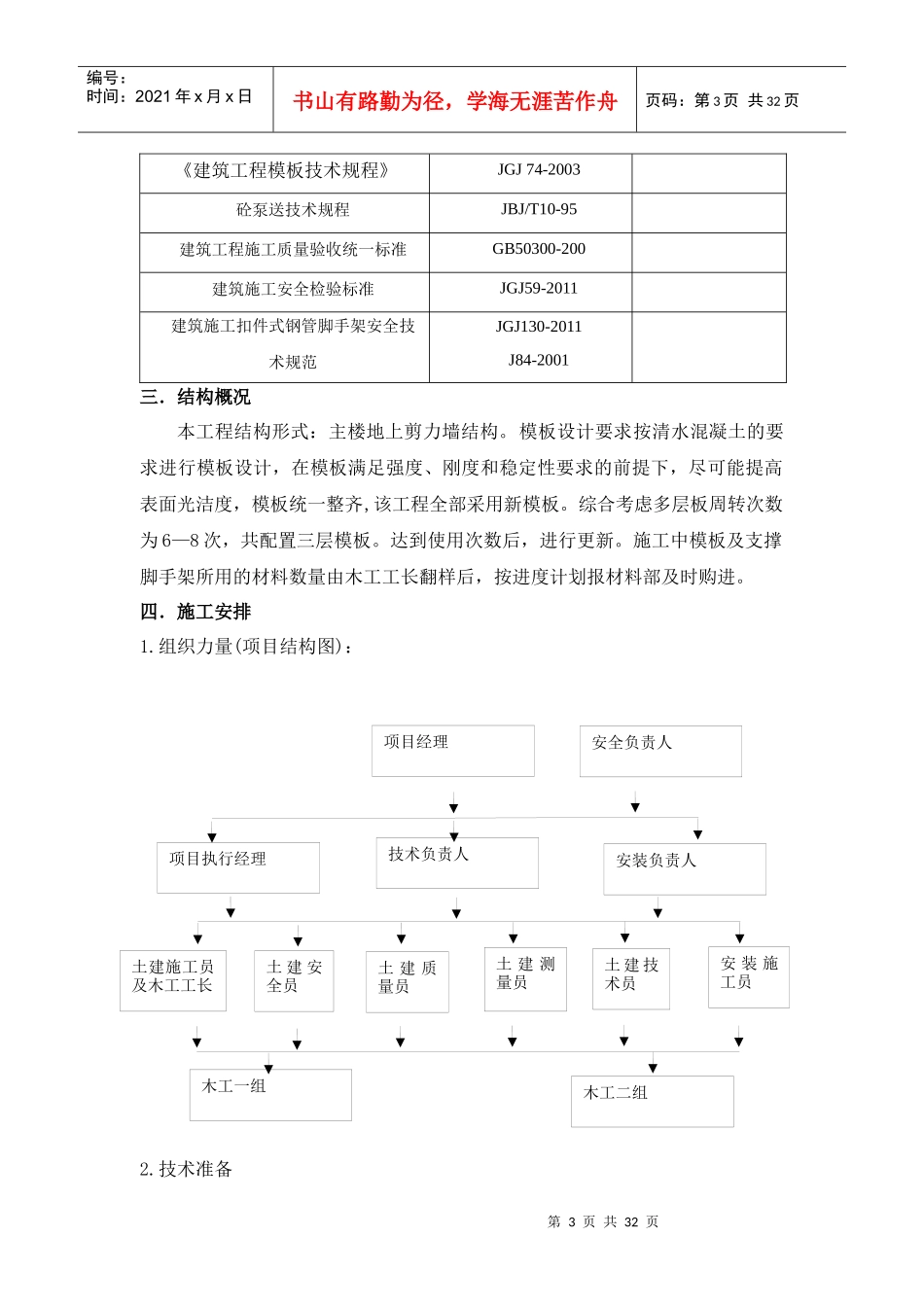 模板施工方案_secret_第3页