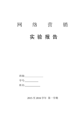 桂工电子商务专业网络营销课程报告