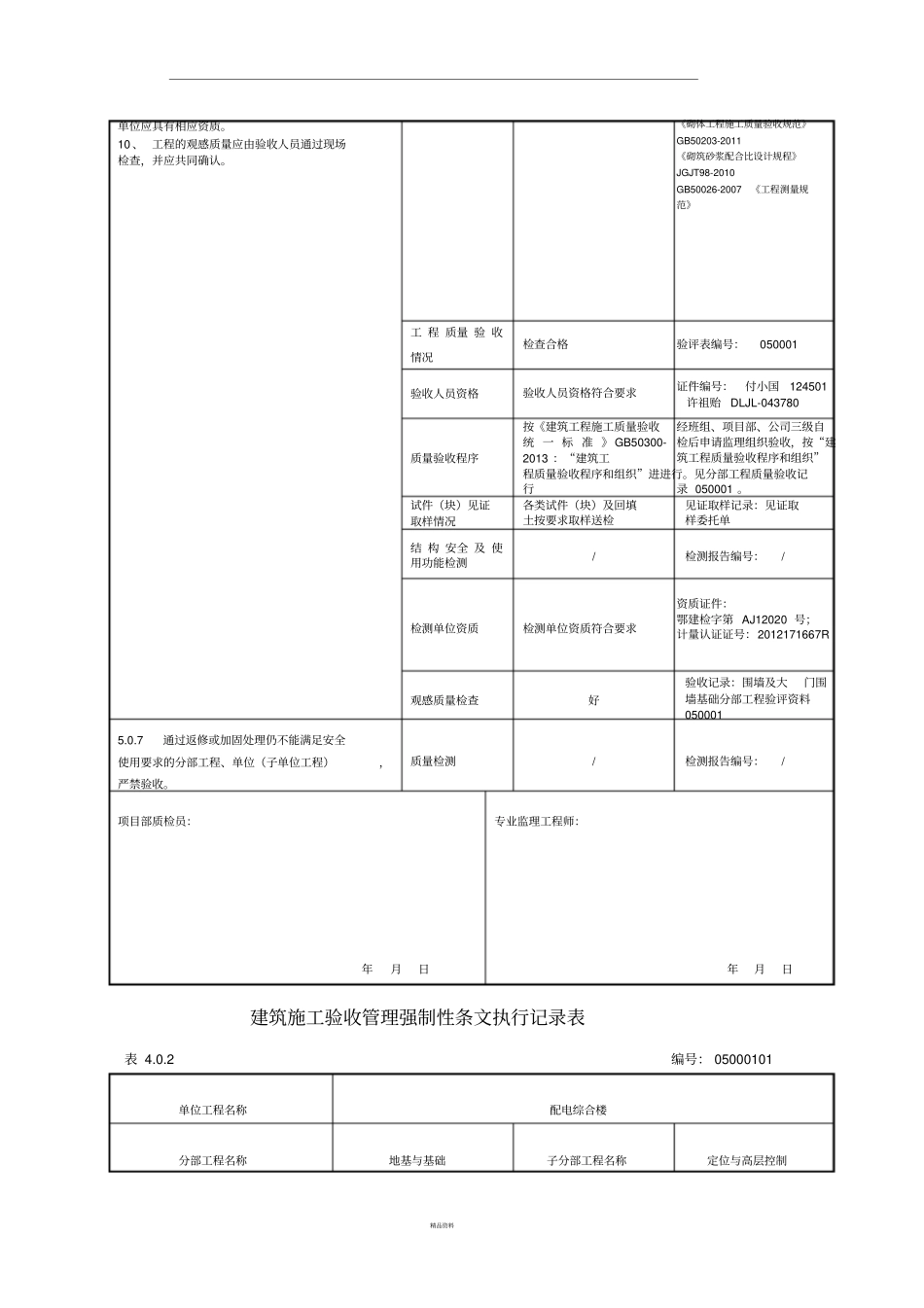 强制性条文执行记录表样及填写示范_第3页