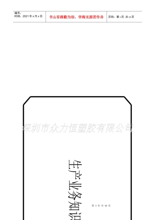 生产业务知识简介