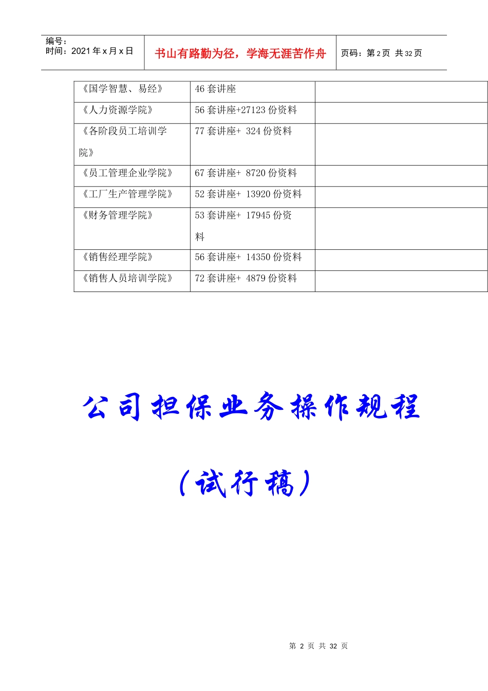 试谈公司担保业务操作规程_第2页