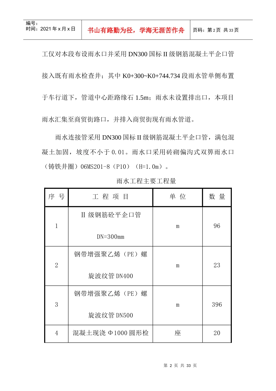 雨水工程专项施工方案_第2页