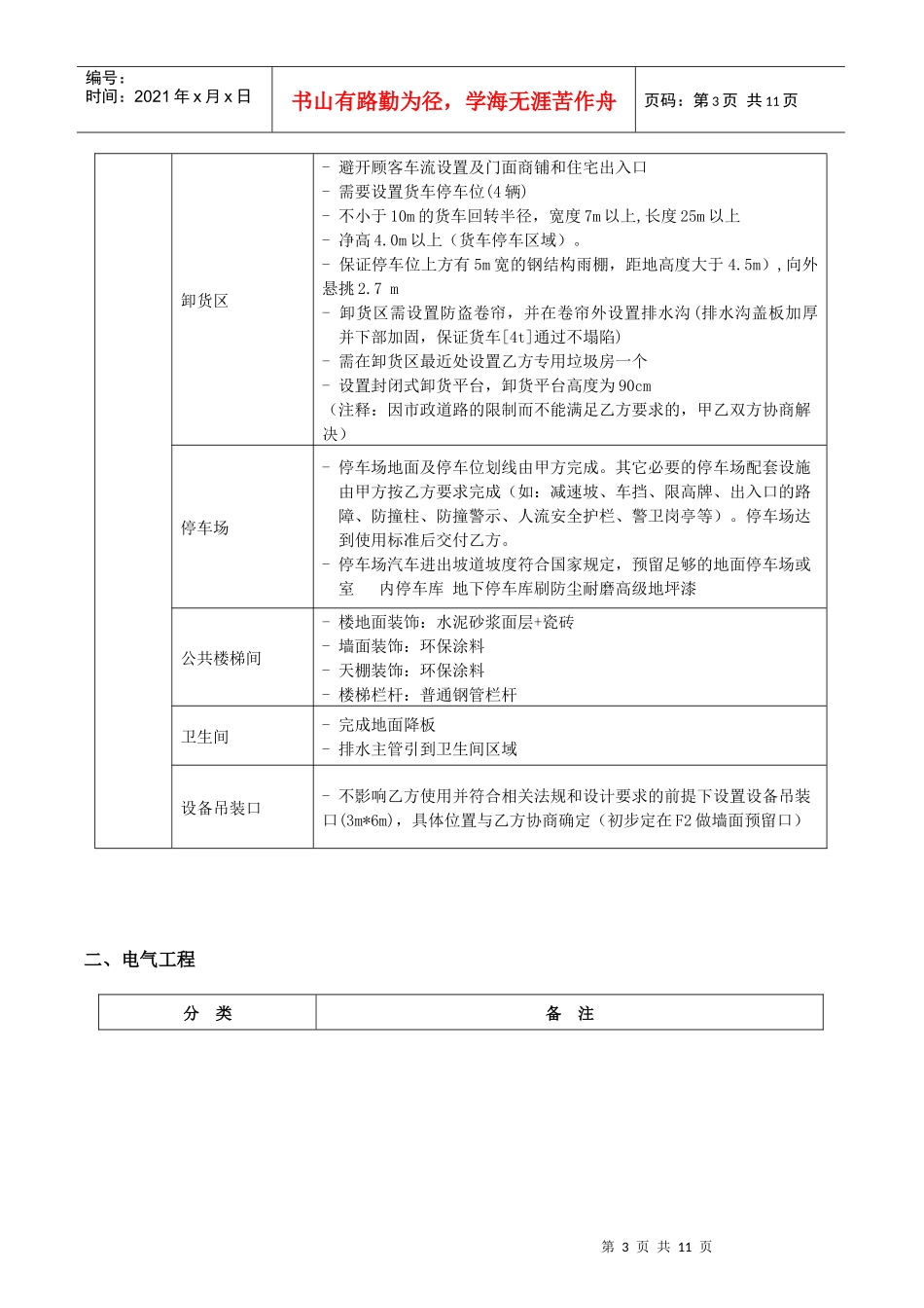 知名超市麦场建筑工程的交付标准_第3页