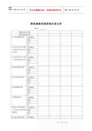 顾客满意度调查情况登记表(1)