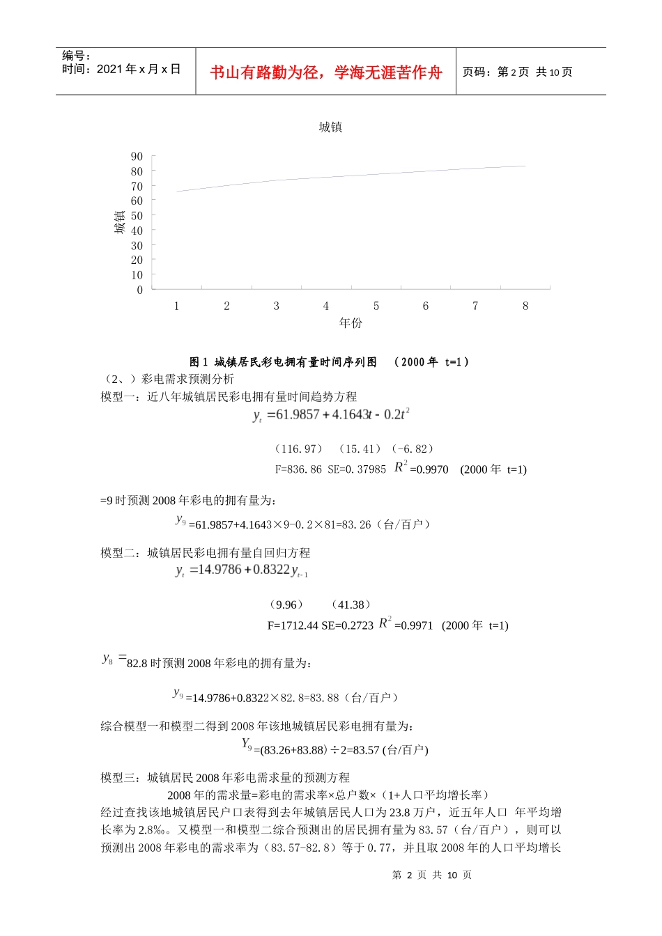 某地彩电市场需求预测分析_第2页