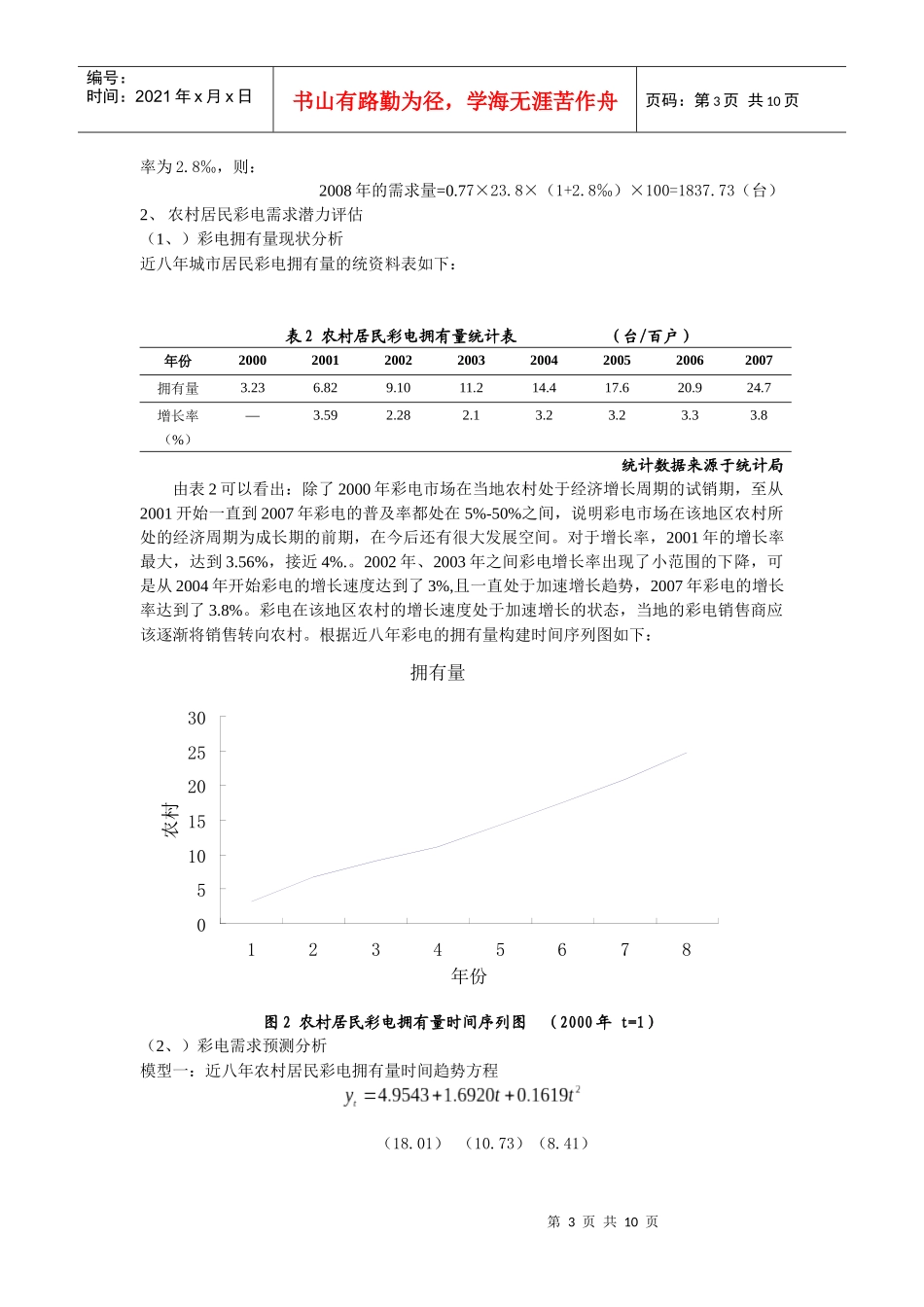 某地彩电市场需求预测分析_第3页