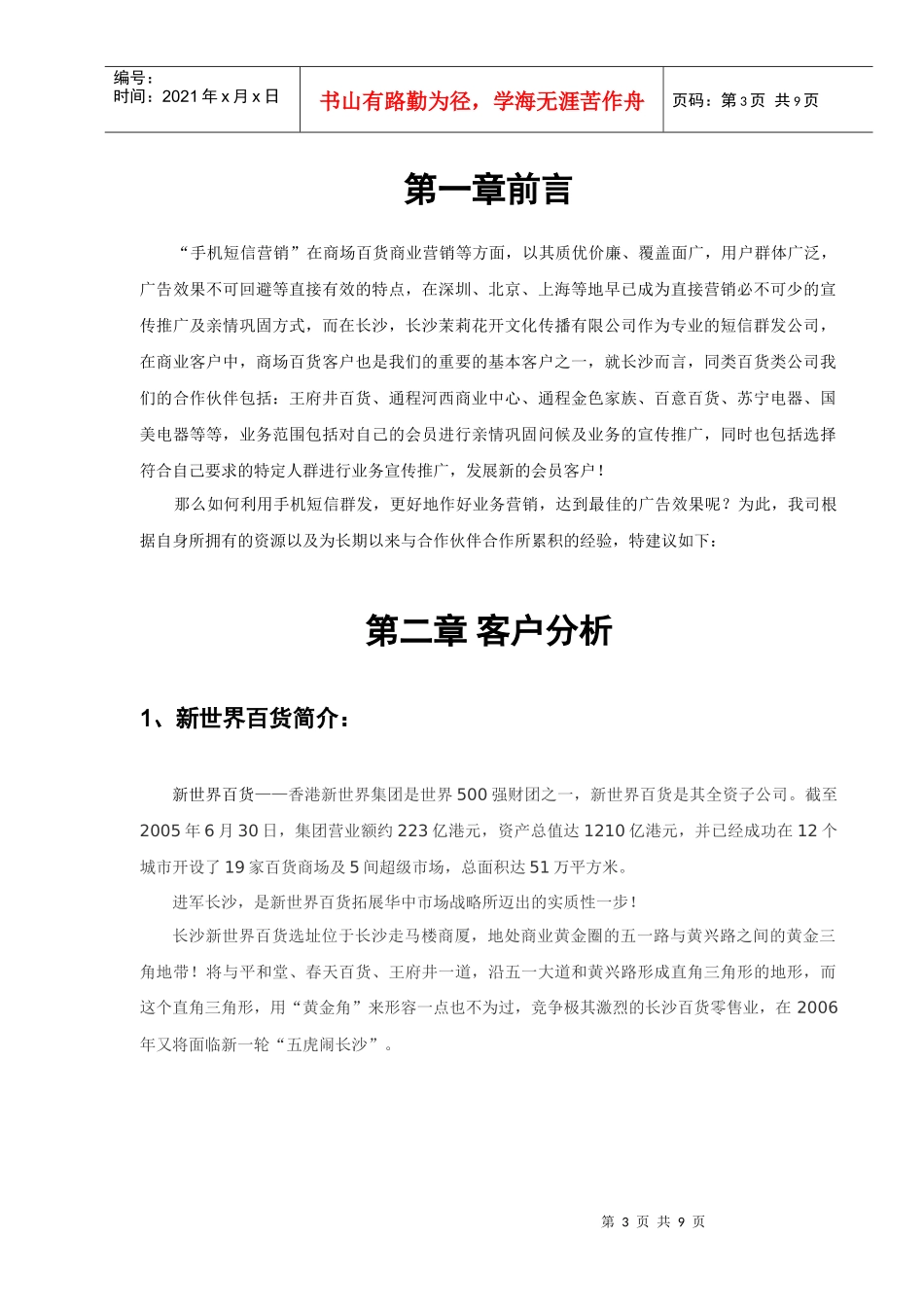 新世界百货短信营销建议方案-12月31日_第3页