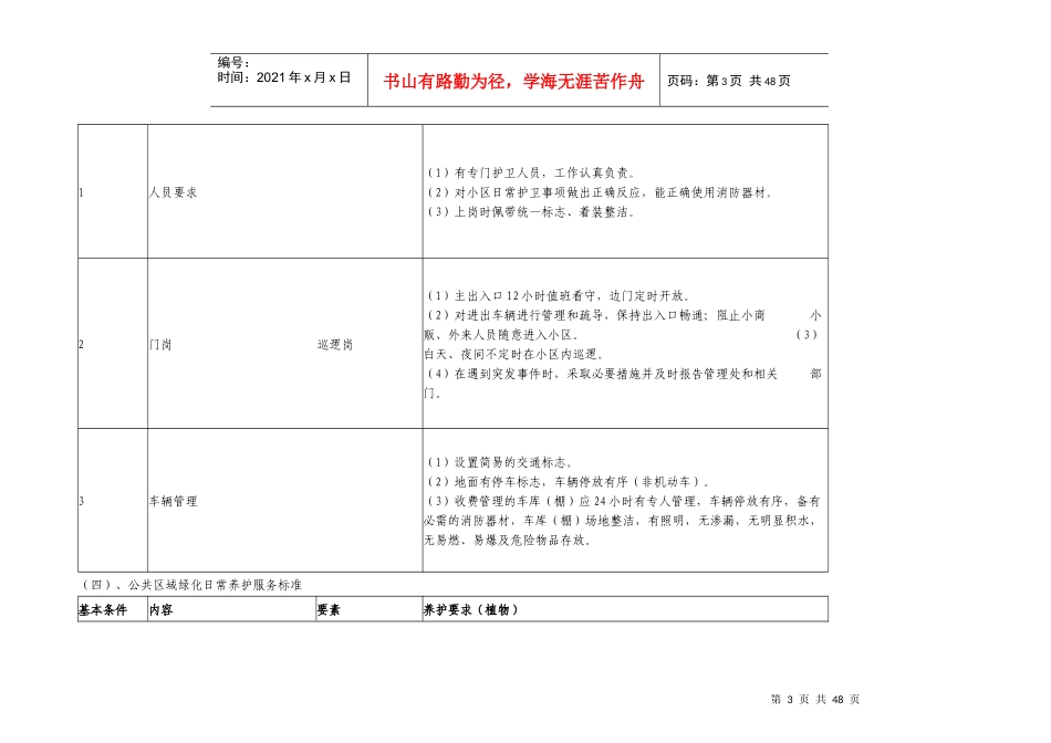 桐城市物业服务分等定级标准_第3页