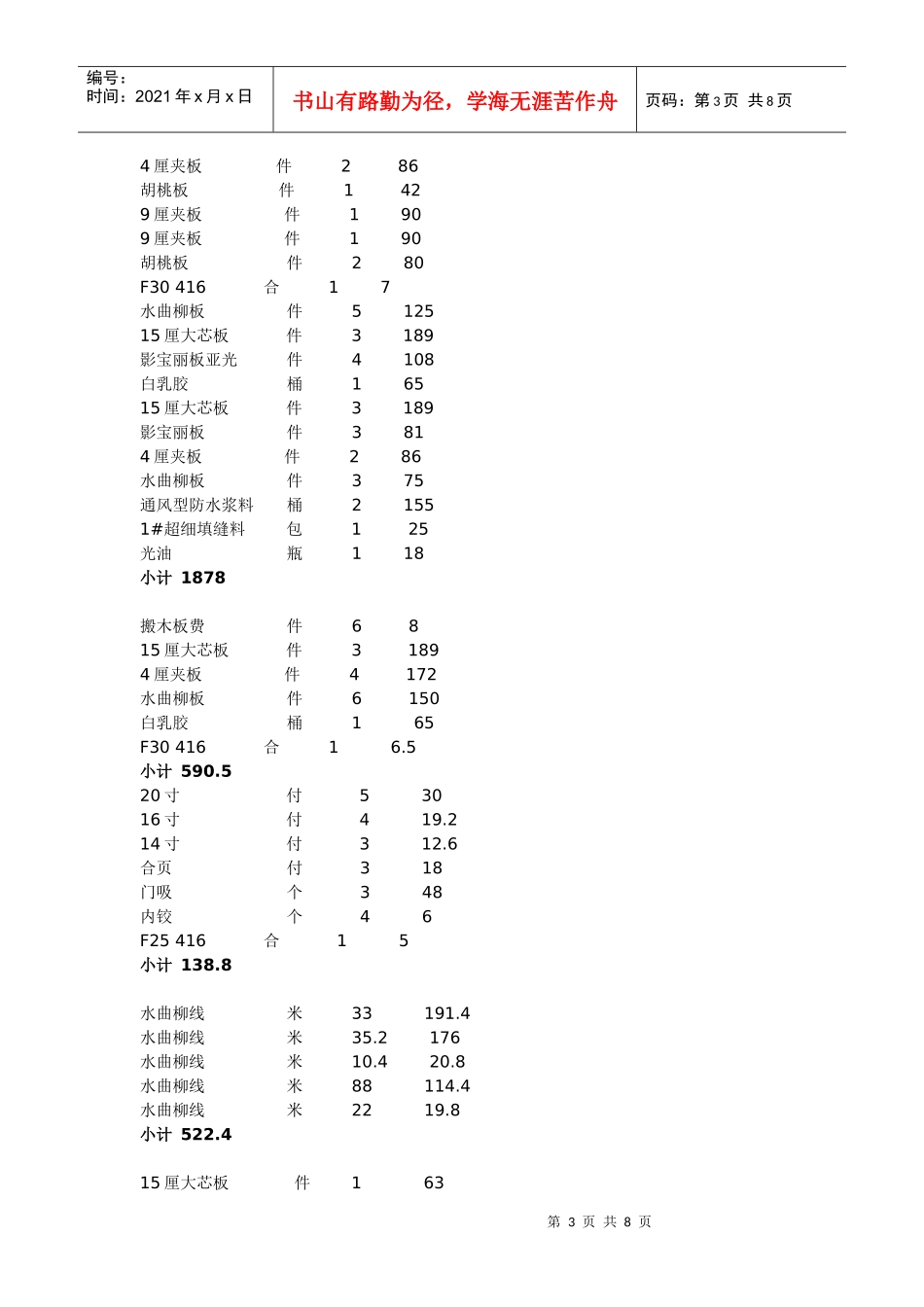 装修材料报价(按材料)_第3页