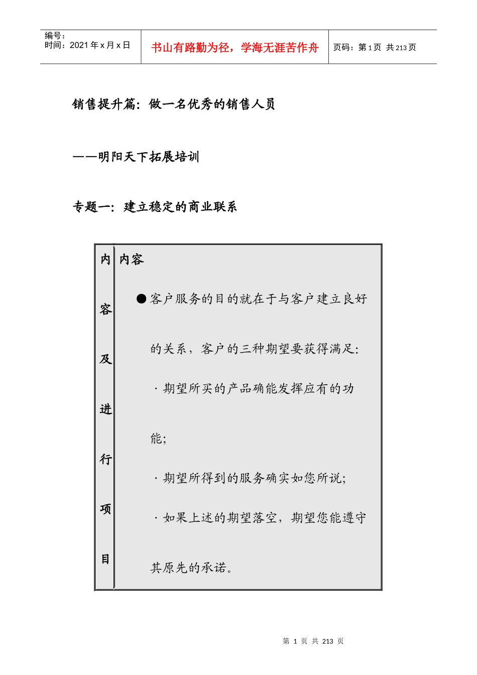销售人员职业技能与素质训练(二)(2)_企业管理_经_第1页