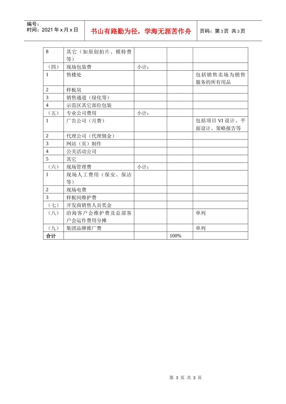 营销费用编制作业指引_第3页
