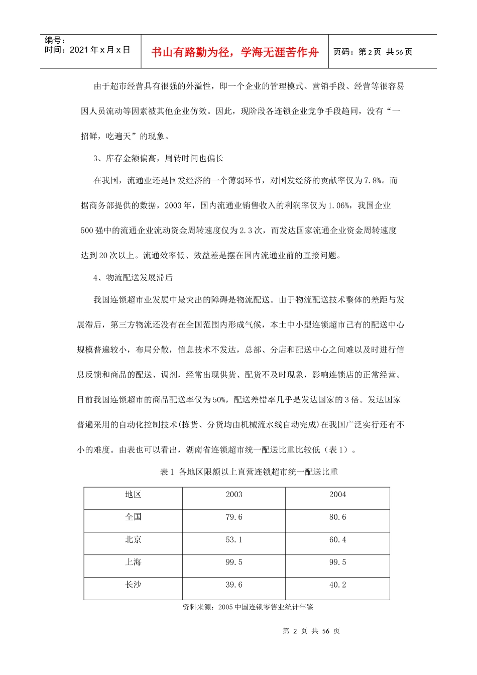 我国连锁超市经营管理方案_第2页