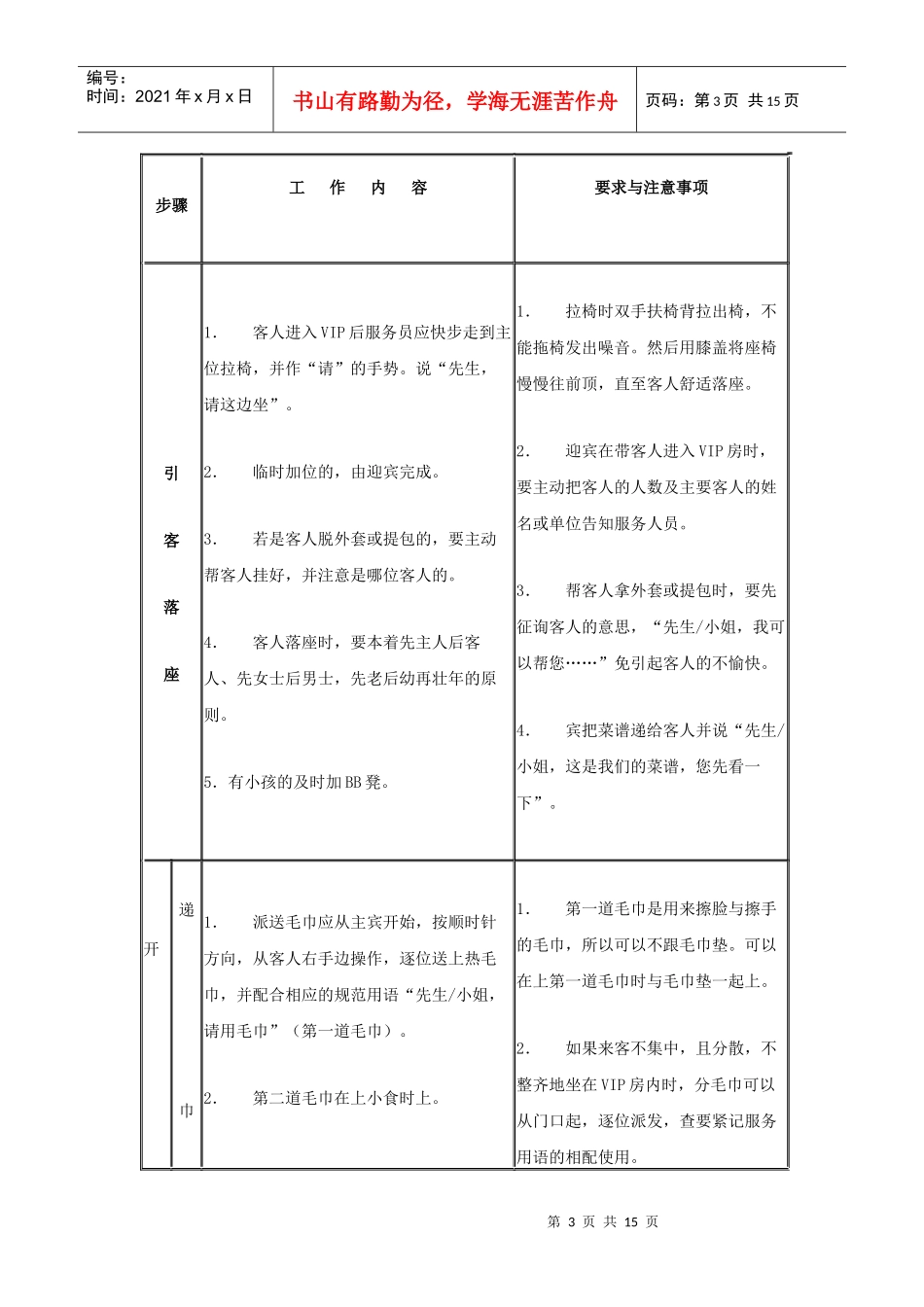 酒店餐饮部VIP服务规定（15P）_第3页