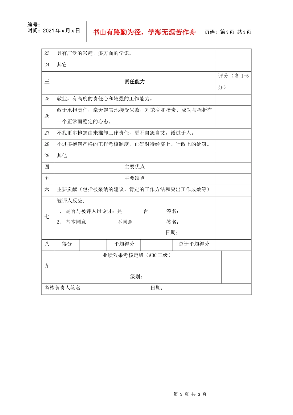 酒店销售员评估与考核规范_第3页