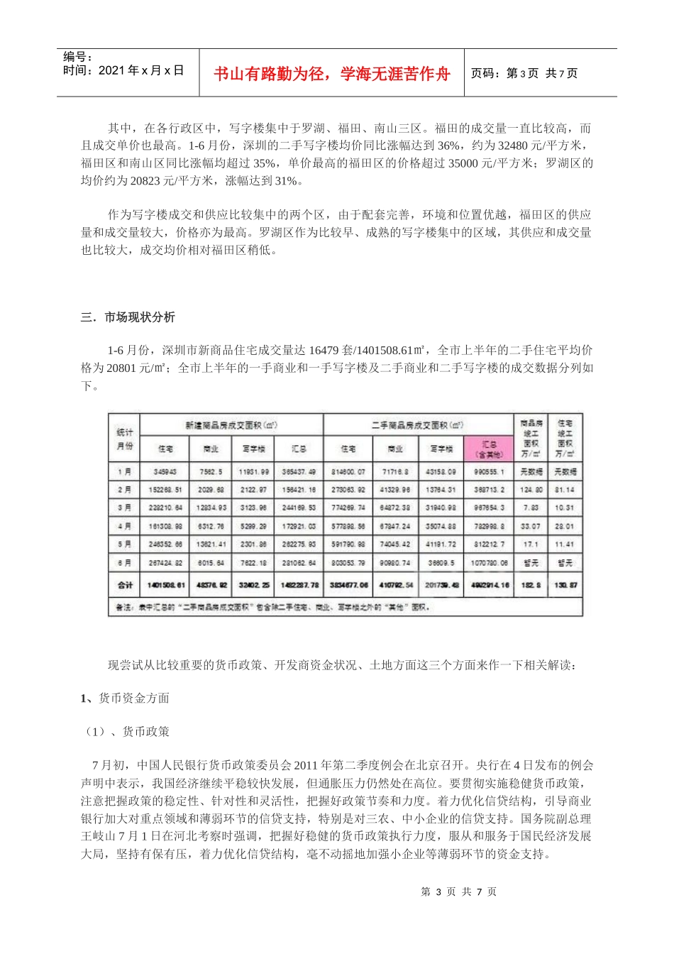 深圳市房地产市场研究报告分析_第3页